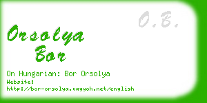 orsolya bor business card